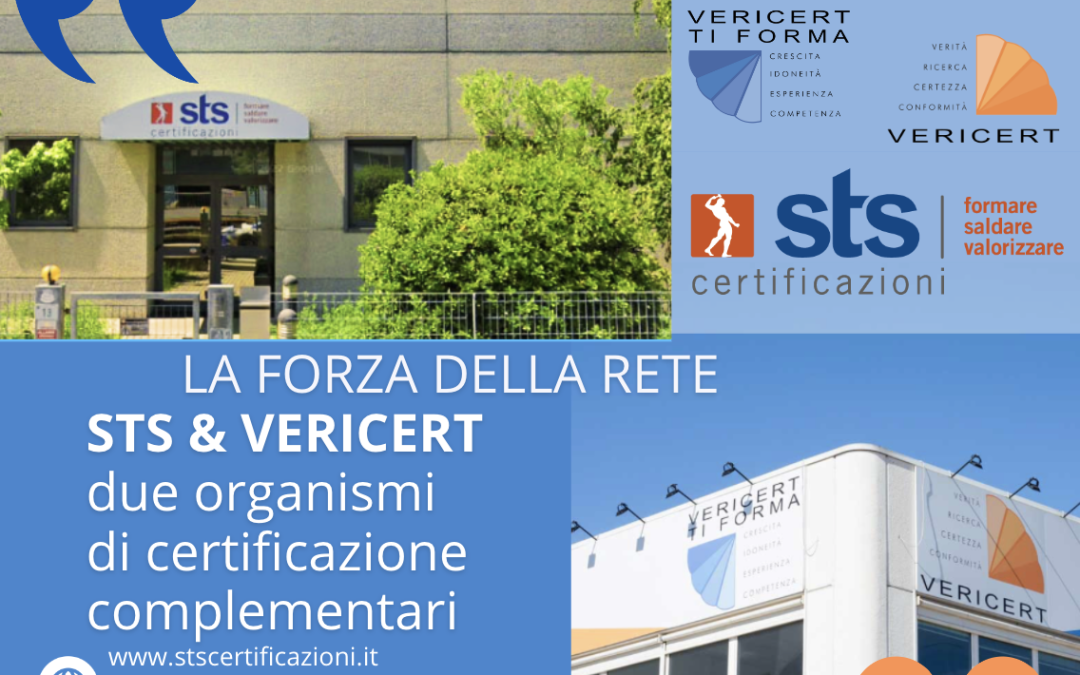 Vericert e Vericert Ti Forma con STS Certificazioni. Nuove sinergie